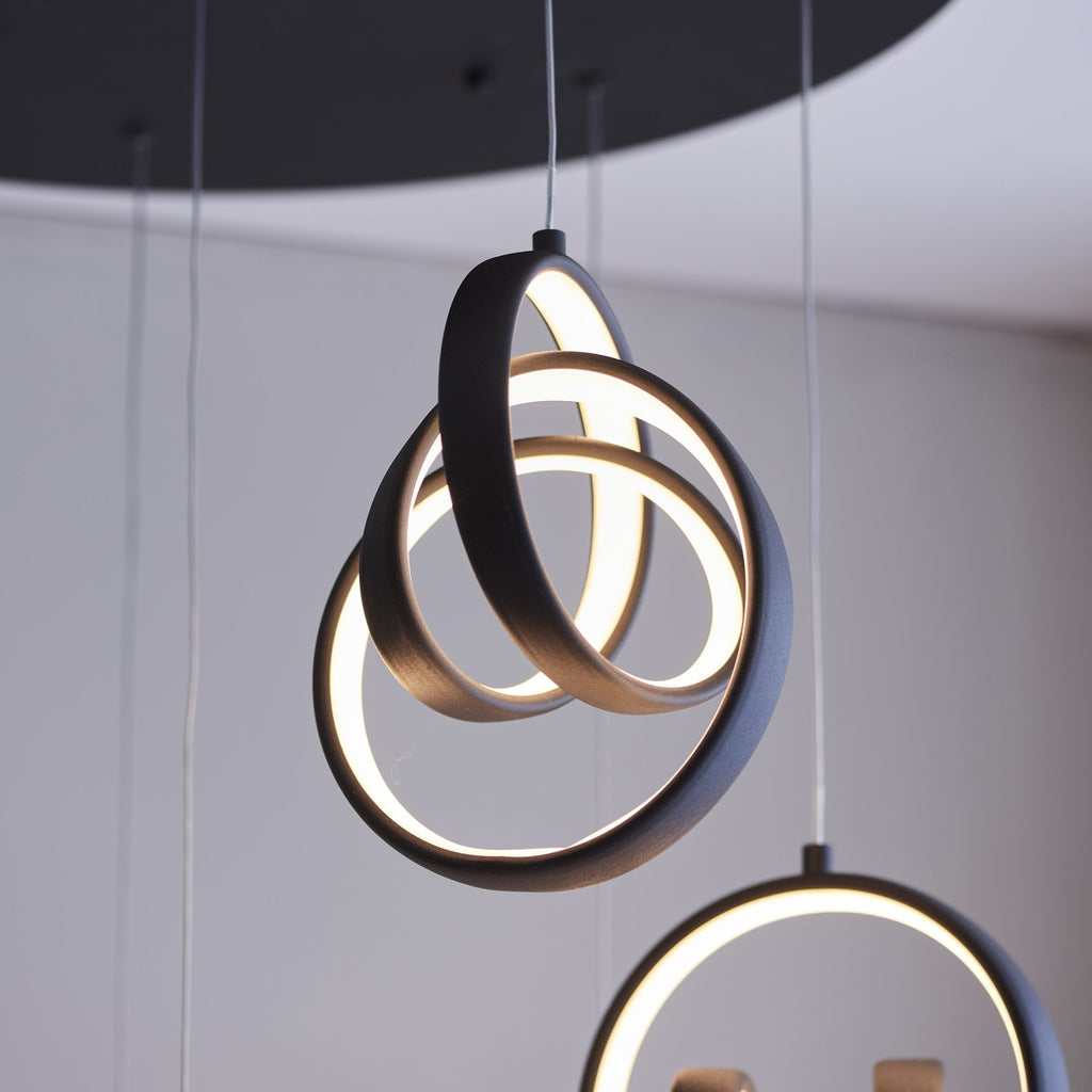 97625 Cosma LED 8 Light Pendant Black White