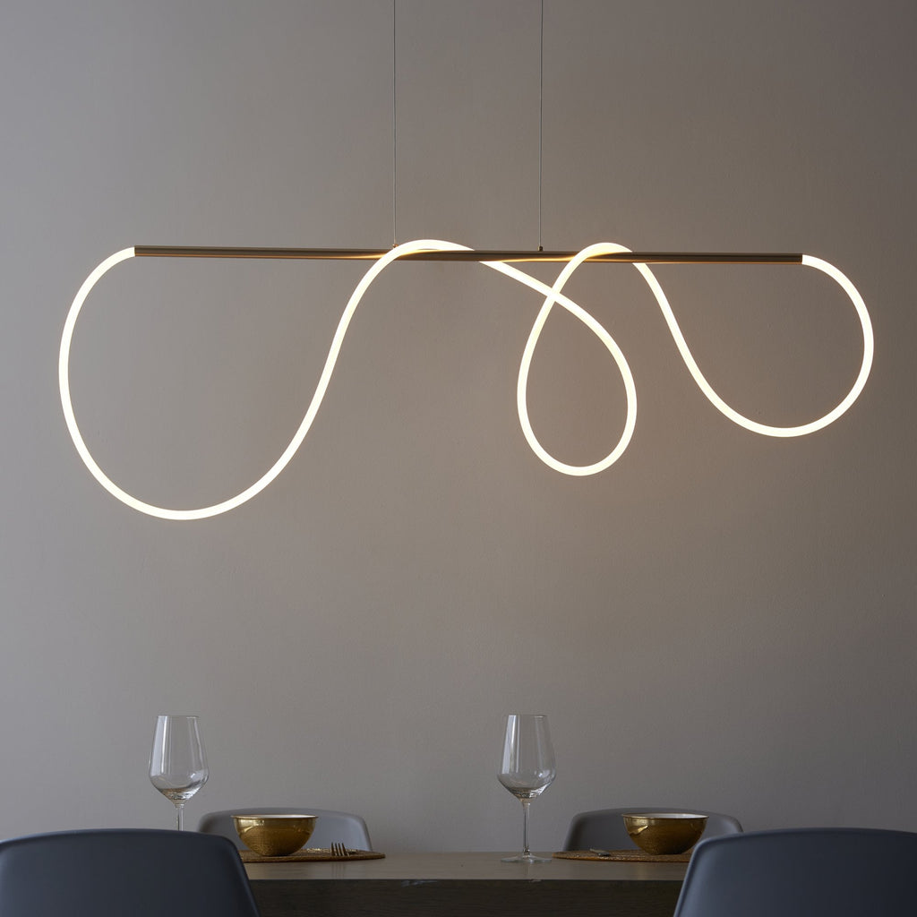 97629 Attalea LED 1 Light Pendant Gold White