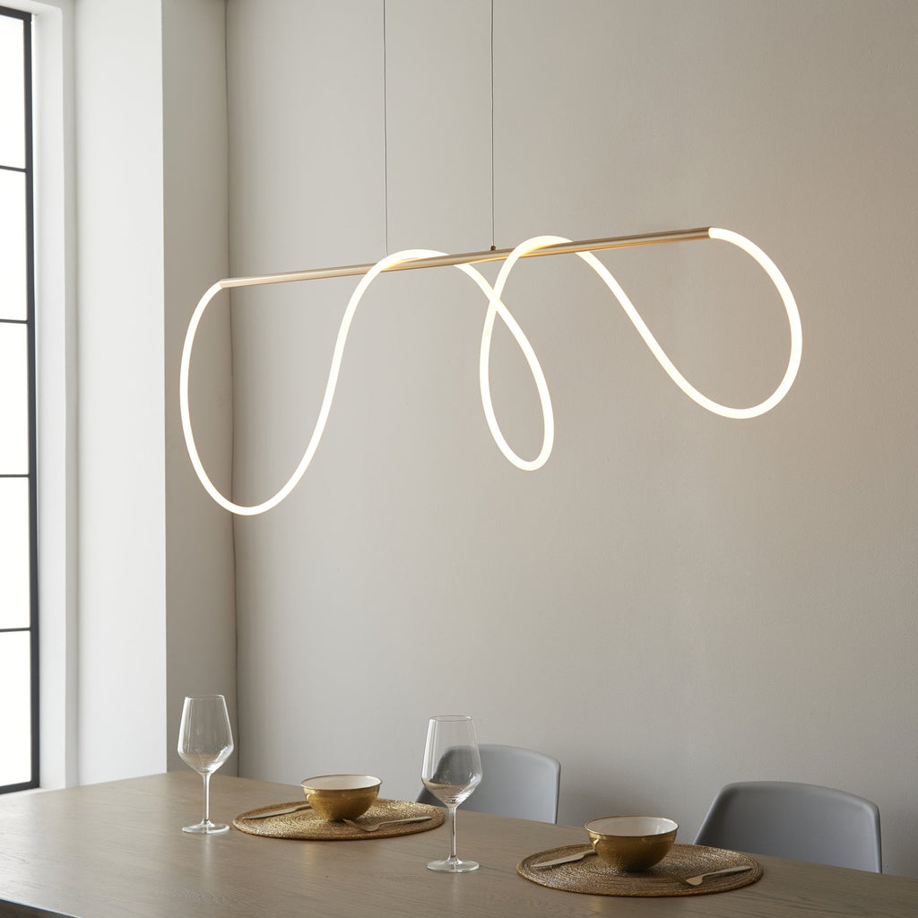 97629 Attalea LED 1 Light Pendant Gold White