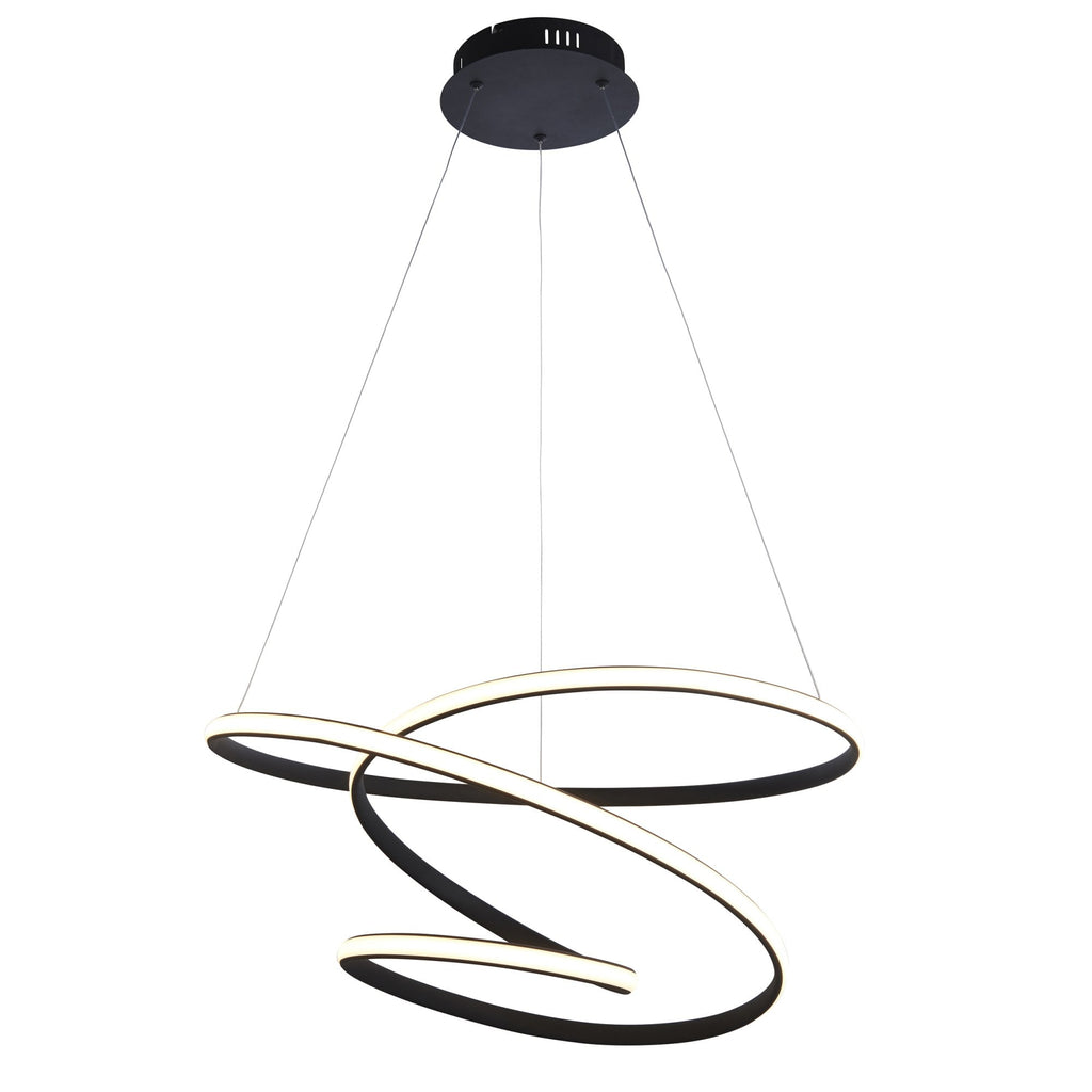 97632 Dune LED 1 Light Pendant Black White