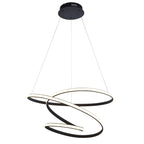 97632 Dune LED 1 Light Pendant Black White