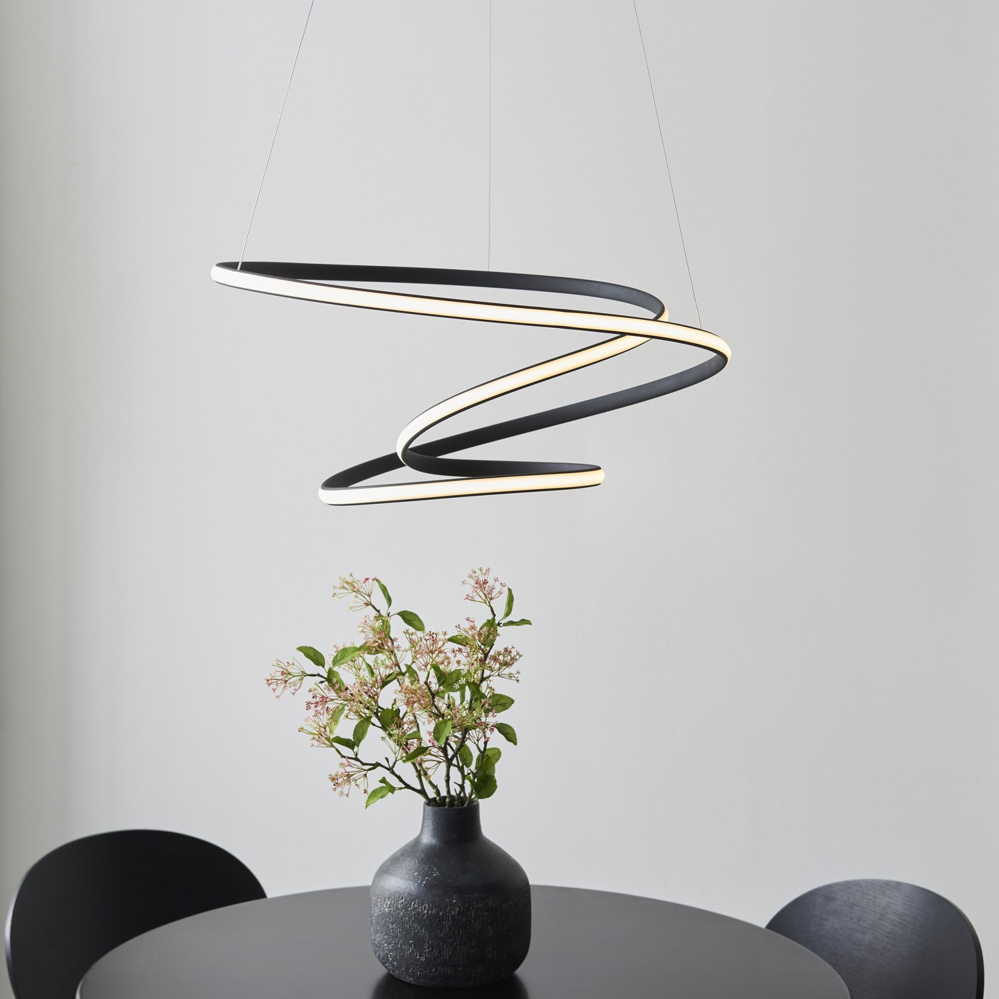 97632 Dune LED 1 Light Pendant Black White