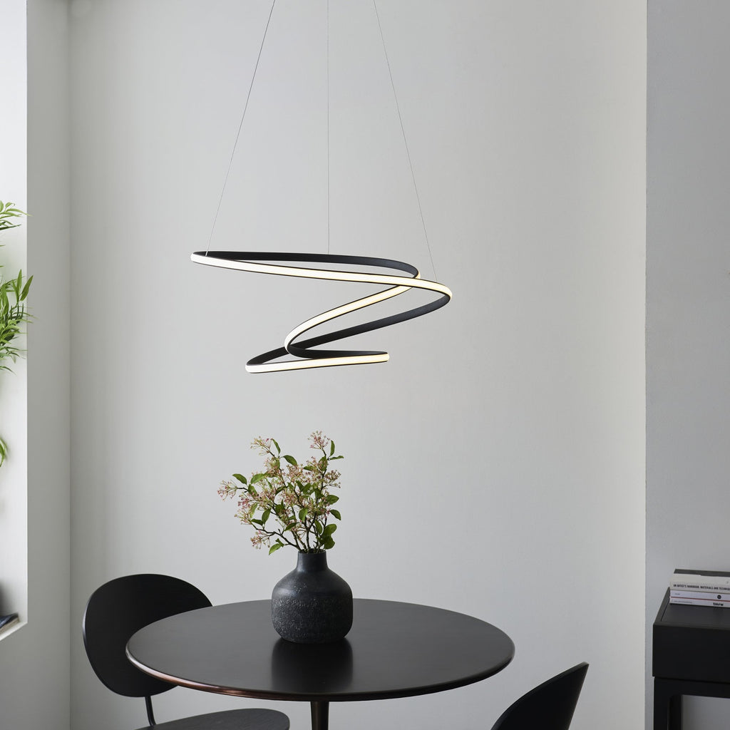 97632 Dune LED 1 Light Pendant Black White