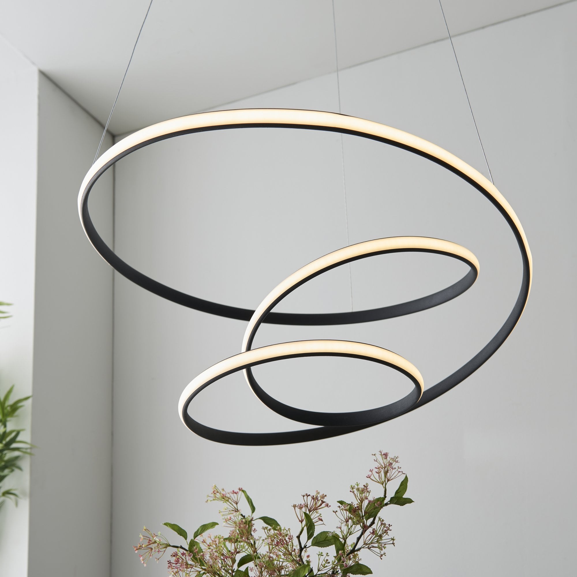 97632 Dune LED 1 Light Pendant Black White