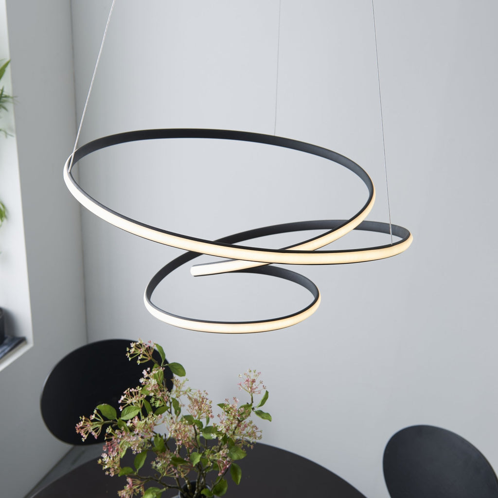 97632 Dune LED 1 Light Pendant Black White