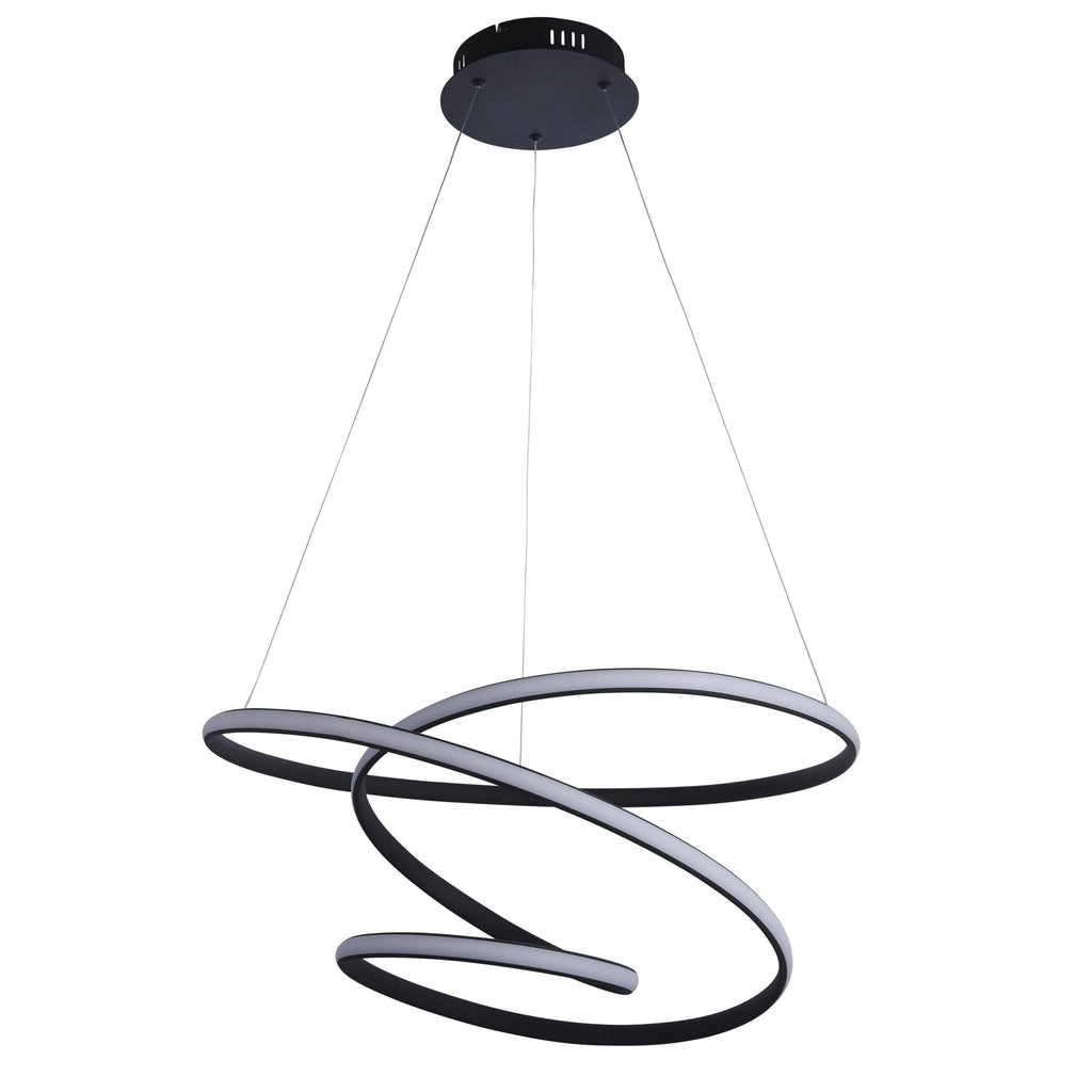 97632 Dune LED 1 Light Pendant Black White