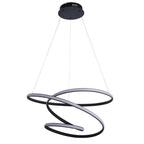 97632 Dune LED 1 Light Pendant Black White