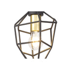 NL71279 Davie Small Pendant Painted Gold & Sand Black