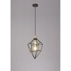 NL71289 Davie Medium Pendant Painted Gold & Sand Black