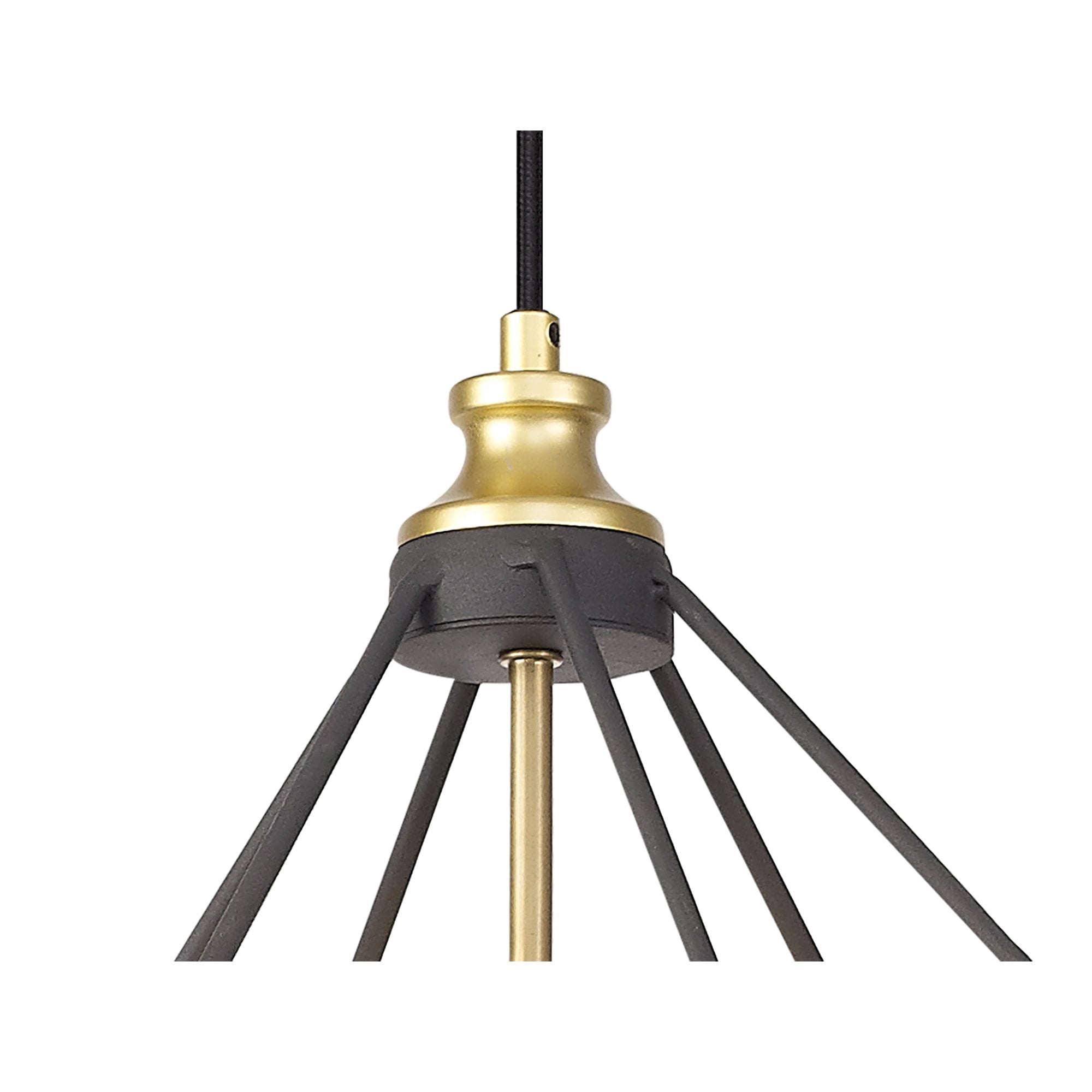 NL71299 Davie Large Pendant Painted Gold & Sand Black