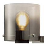 NL76799 Tokyo Single Switched Wall Lamp 1 Light Black/Smoke Fade Glass