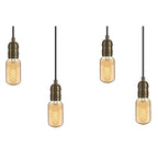 NL77469 Tuba Bar Pendant 4 Light Medium Oak/Antique Brass