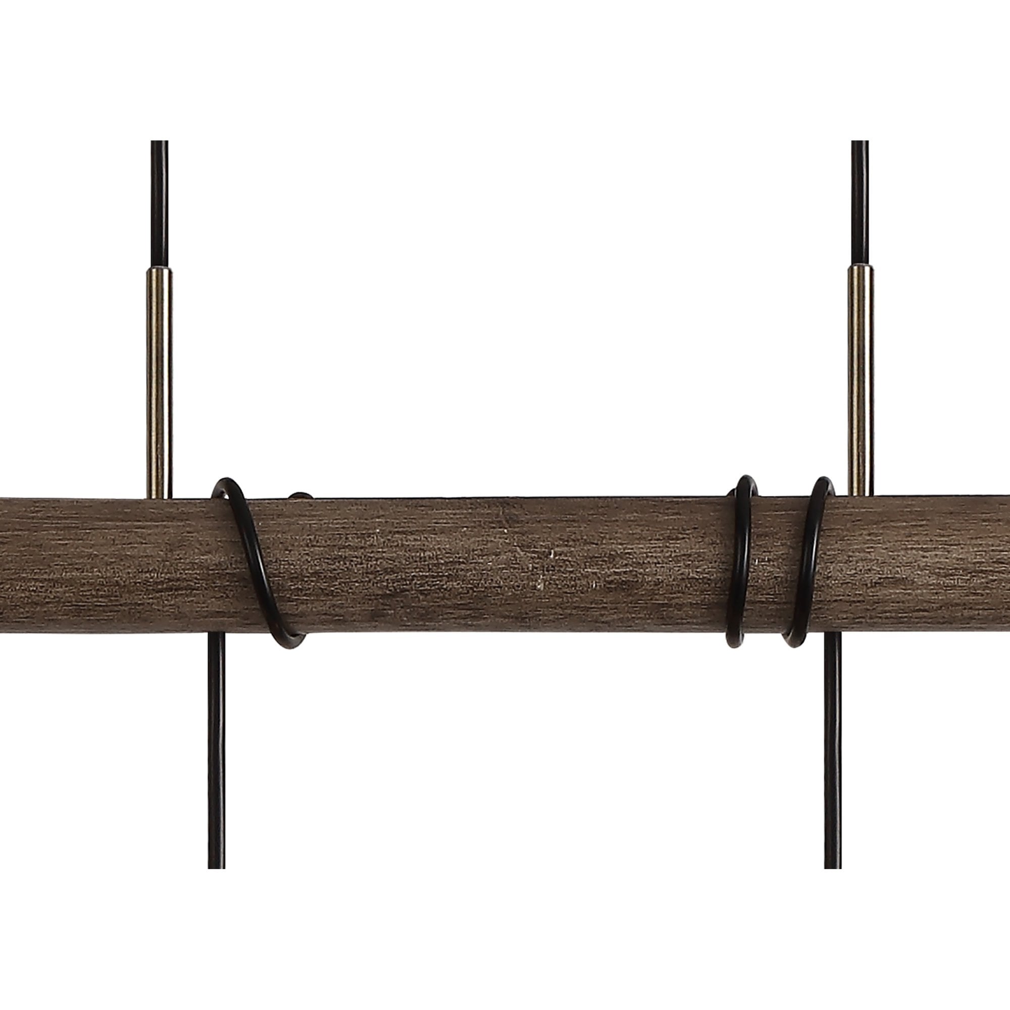 NL77469 Tuba Bar Pendant 4 Light Medium Oak/Antique Brass
