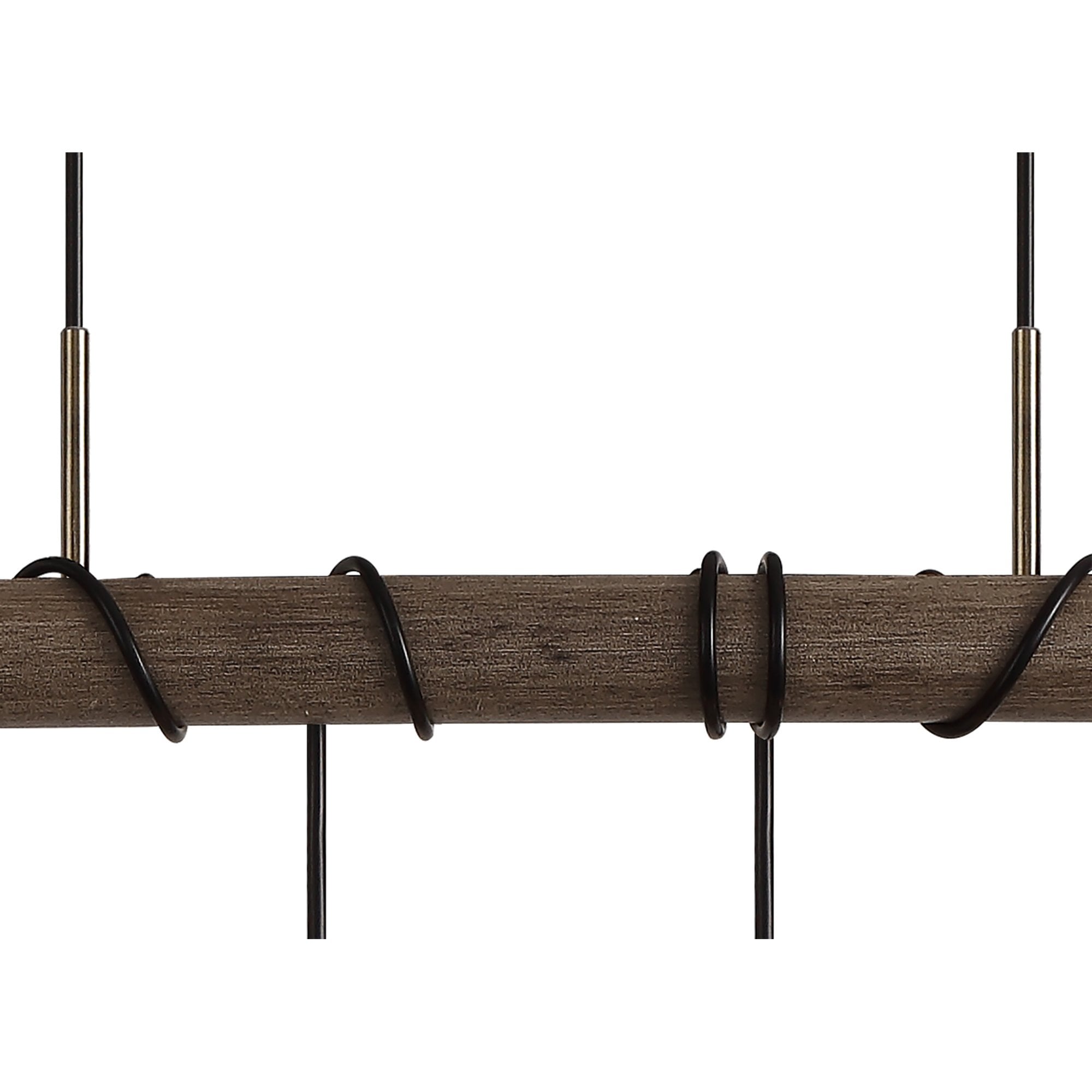 NL77479 Tuba Bar Pendant 6 Ligt Medium Oak/Antique Brass