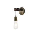 NL77489 Tuba Wall Lamp 1 Light Medium Oak/Antique Brass