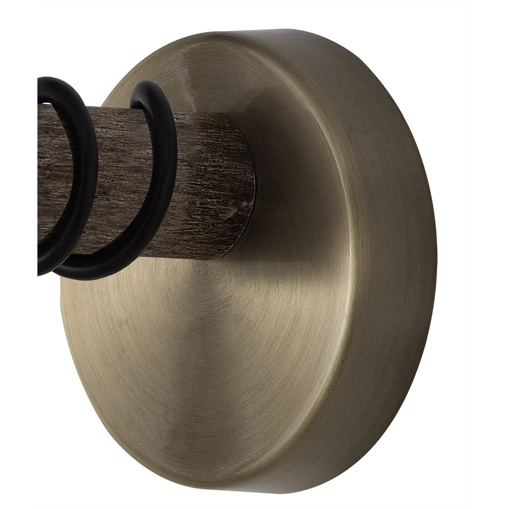 NL77489 Tuba Wall Lamp 1 Light Medium Oak/Antique Brass