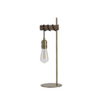 NL77499 Tuba Table Lamp 1 Light Medium Oak/Antique Brass