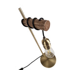 NL77499 Tuba Table Lamp 1 Light Medium Oak/Antique Brass