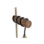 NL77499 Tuba Table Lamp 1 Light Medium Oak/Antique Brass