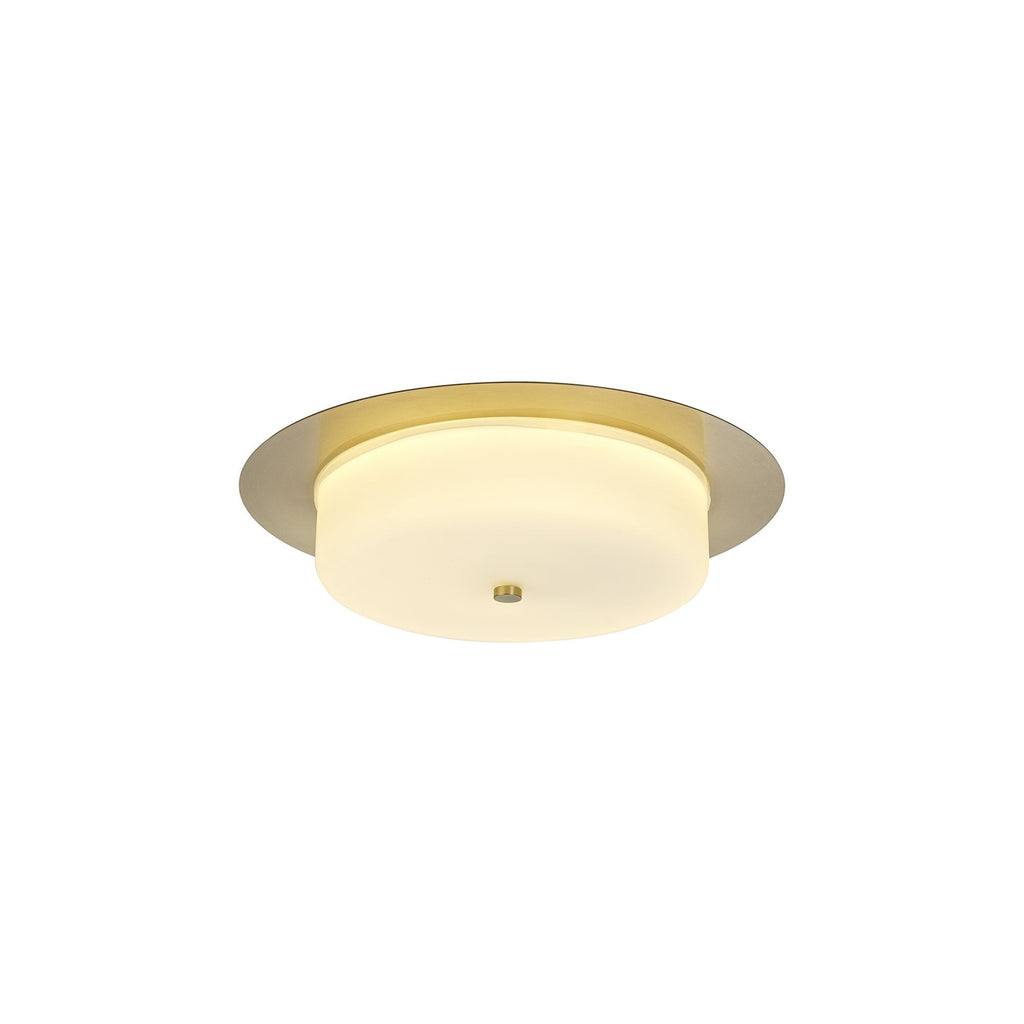 NL77639 Hex Bathroom LED Flush Ceiling Light Antique Brass