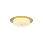 NL77639 Hex Bathroom LED Flush Ceiling Light Antique Brass