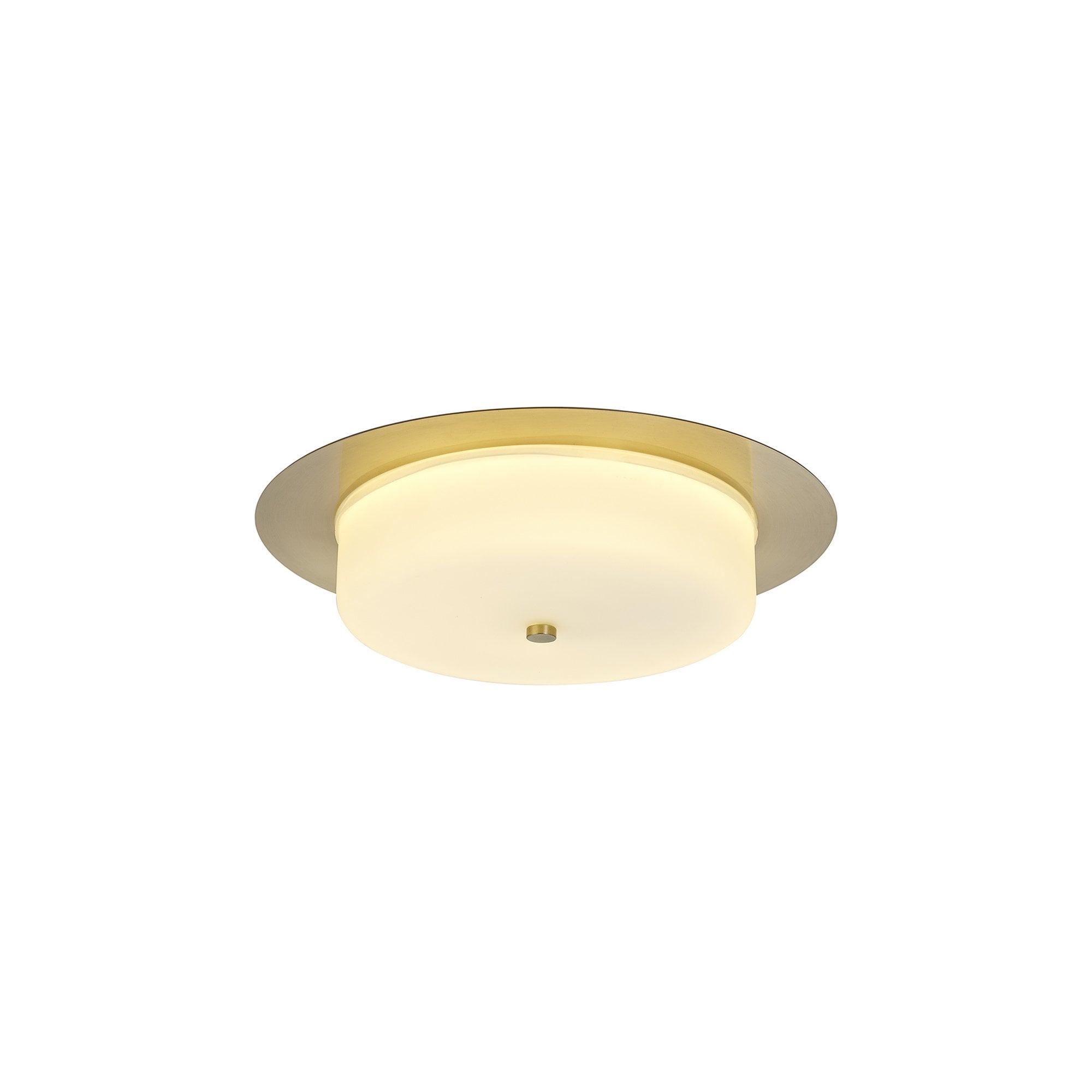 NL77639 Hex Bathroom LED Flush Ceiling Light Antique Brass