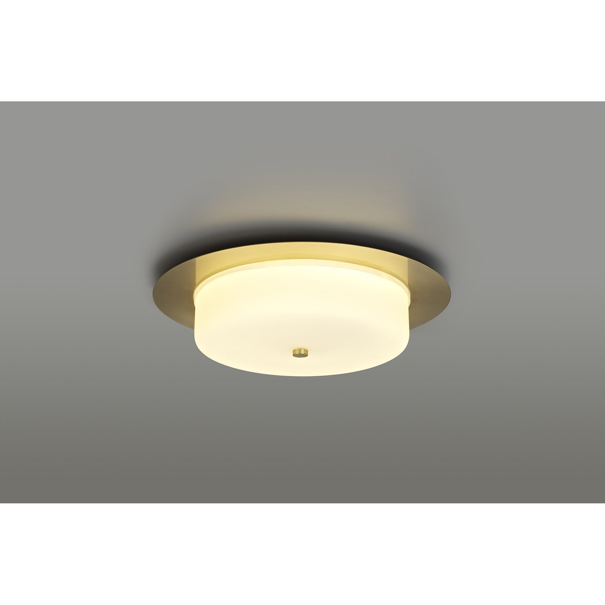 NL77639 Hex Bathroom LED Flush Ceiling Light Antique Brass