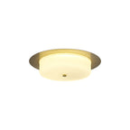 NL77639 Hex Bathroom LED Flush Ceiling Light Antique Brass