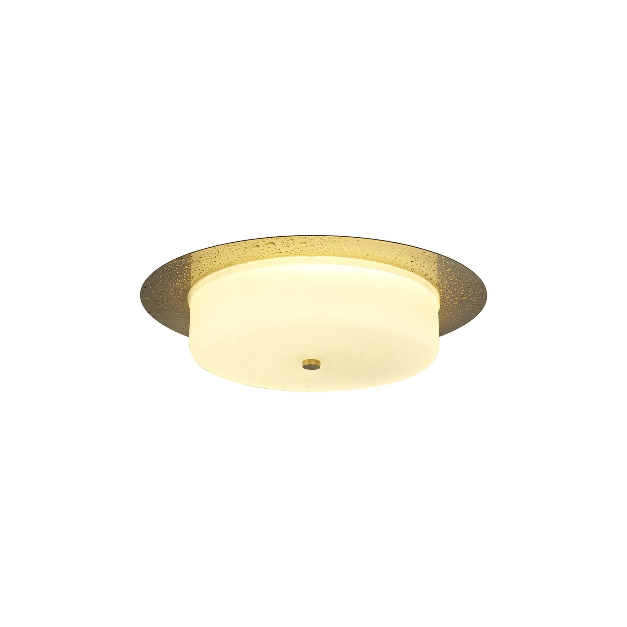 NL77639 Hex Bathroom LED Flush Ceiling Light Antique Brass