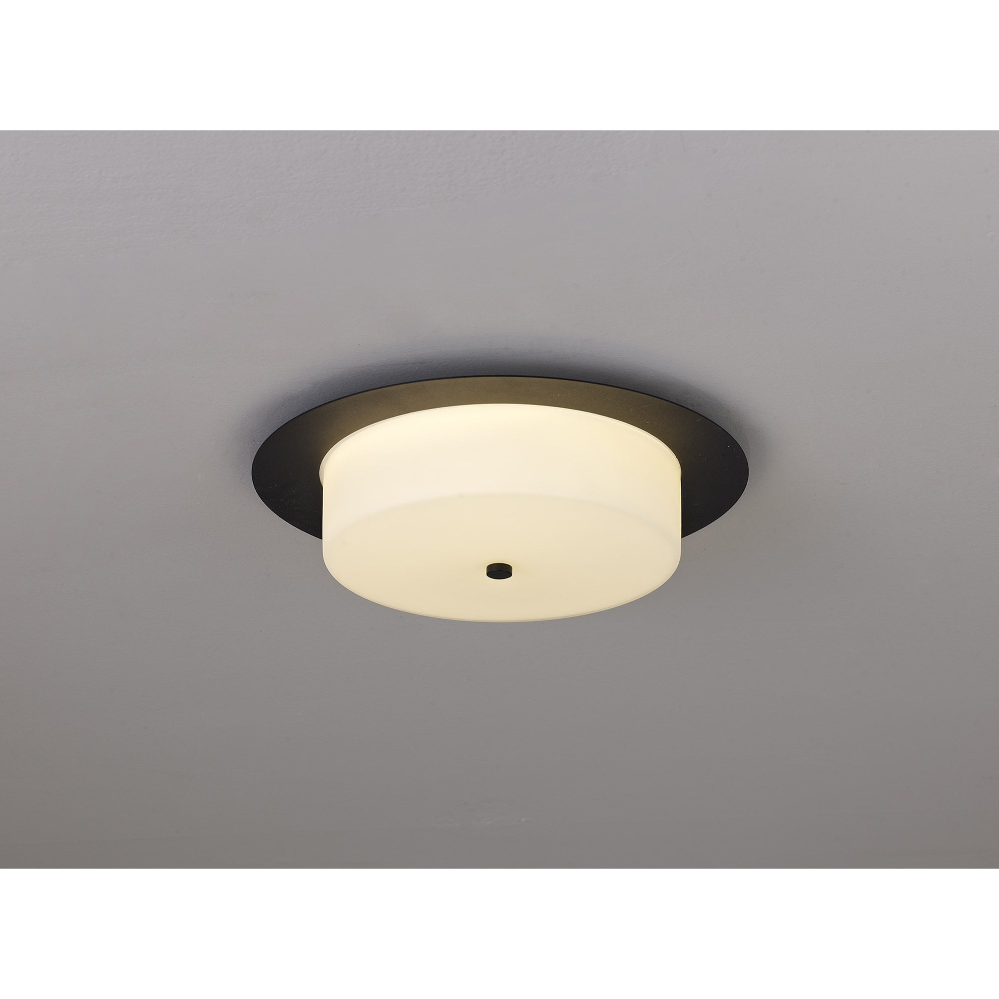 NL77689 Hex Bathroom LED Flush Ceiling Light Sand Black