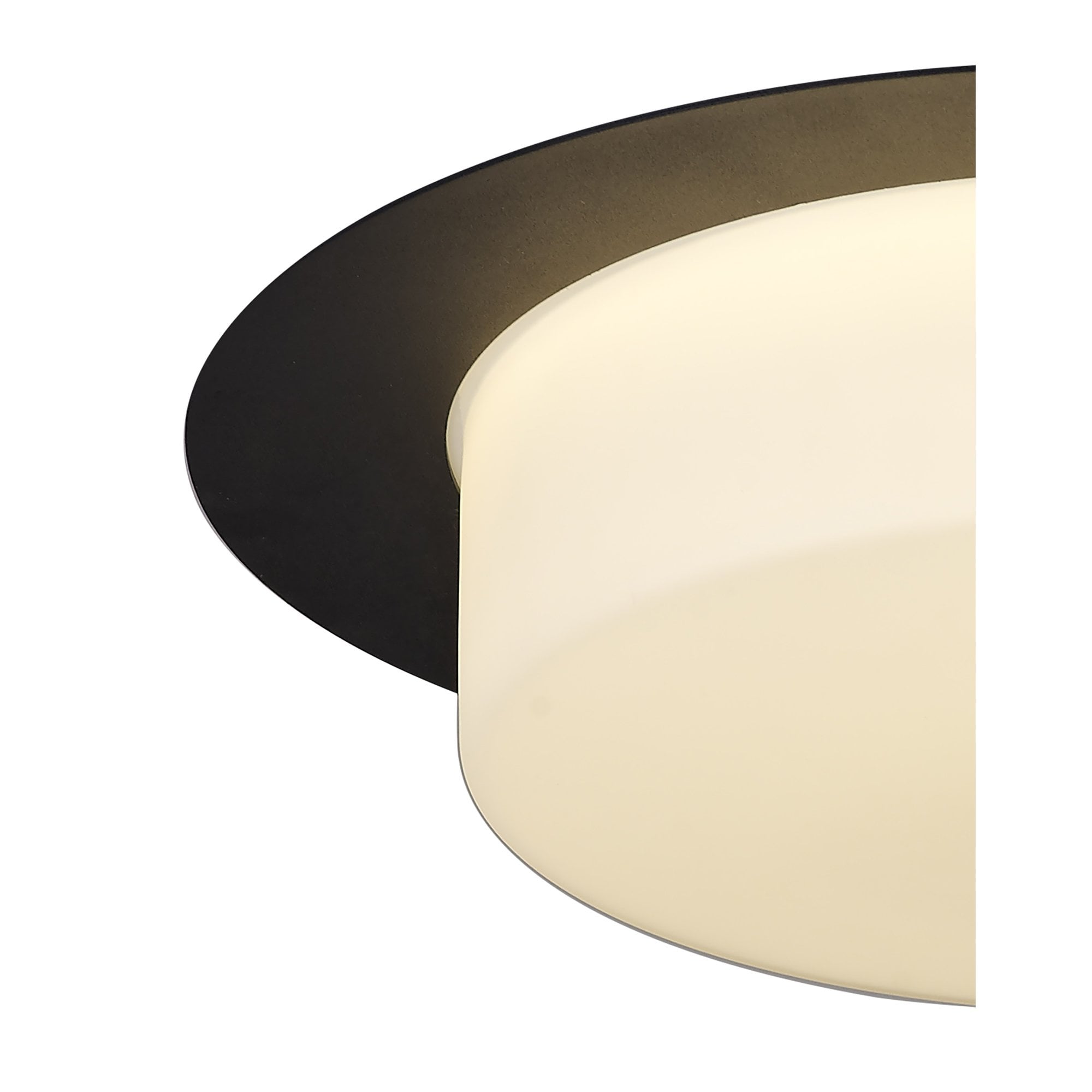NL77689 Hex Bathroom LED Flush Ceiling Light Sand Black