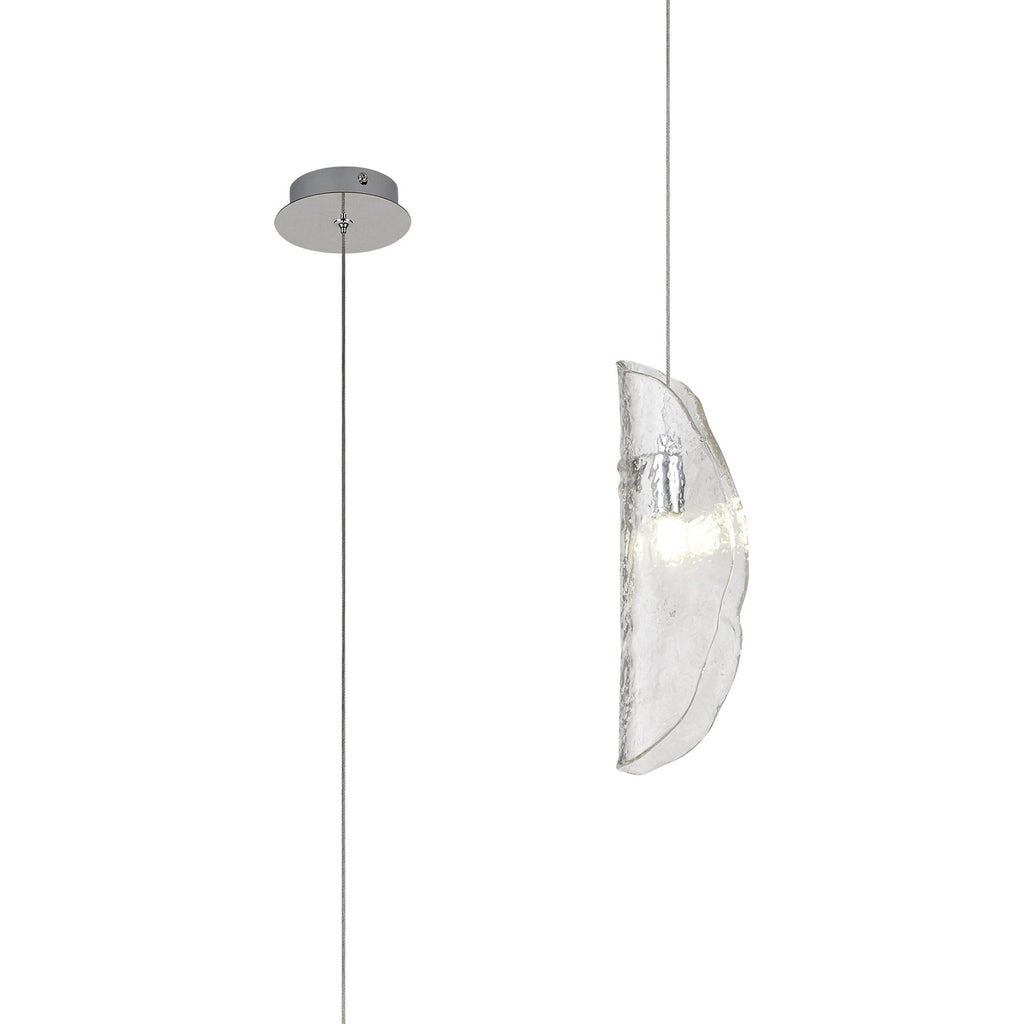 NL81899 Washington Pendant 1 Light Polished Chrome/Clear Glass