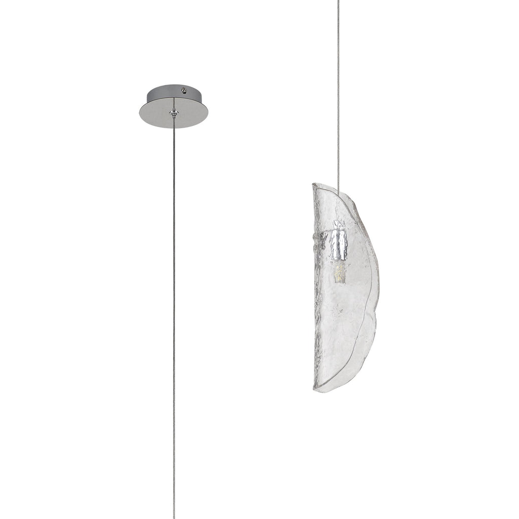 NL81899 Washington Pendant 1 Light Polished Chrome/Clear Glass
