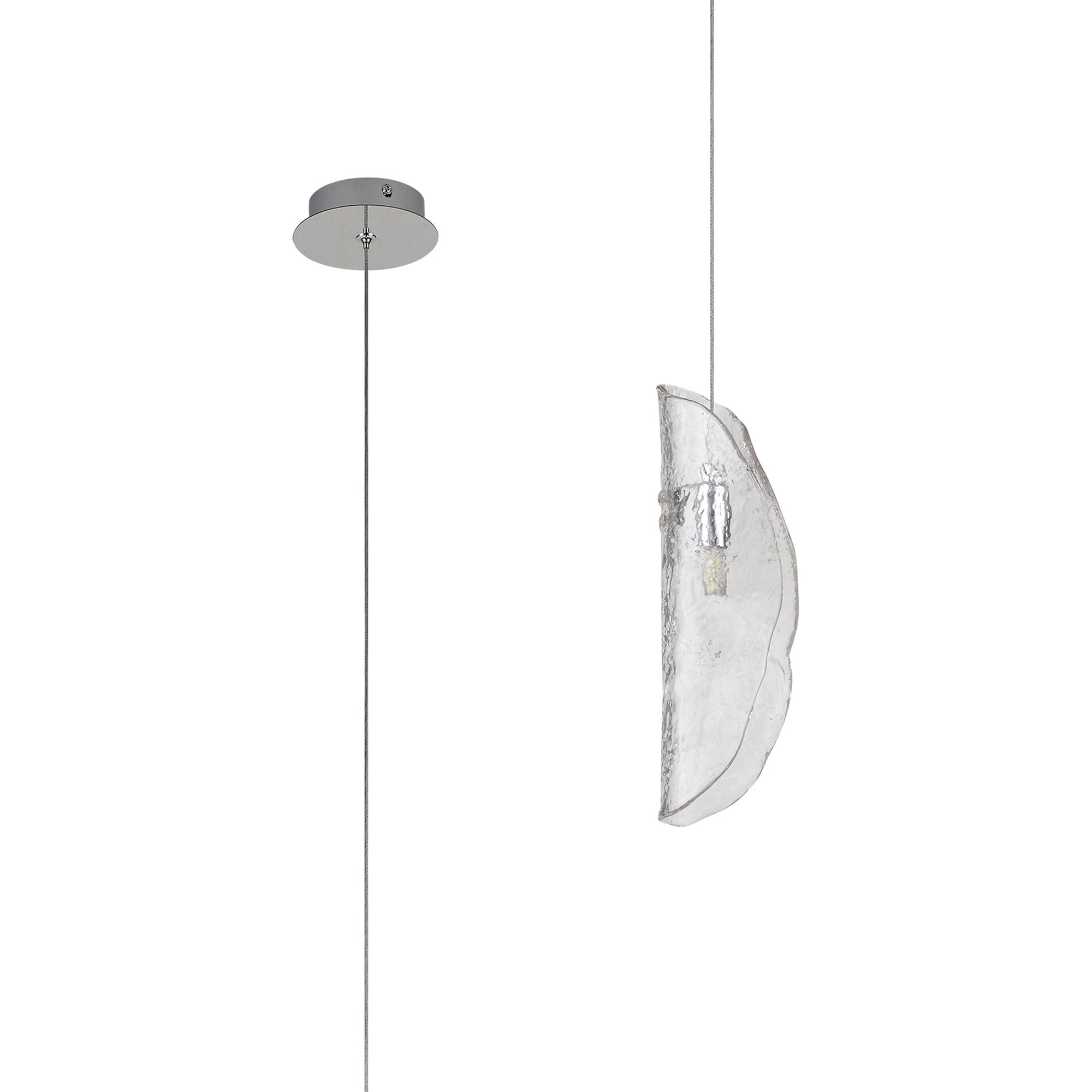 NL81899 Washington Pendant 1 Light Polished Chrome/Clear Glass