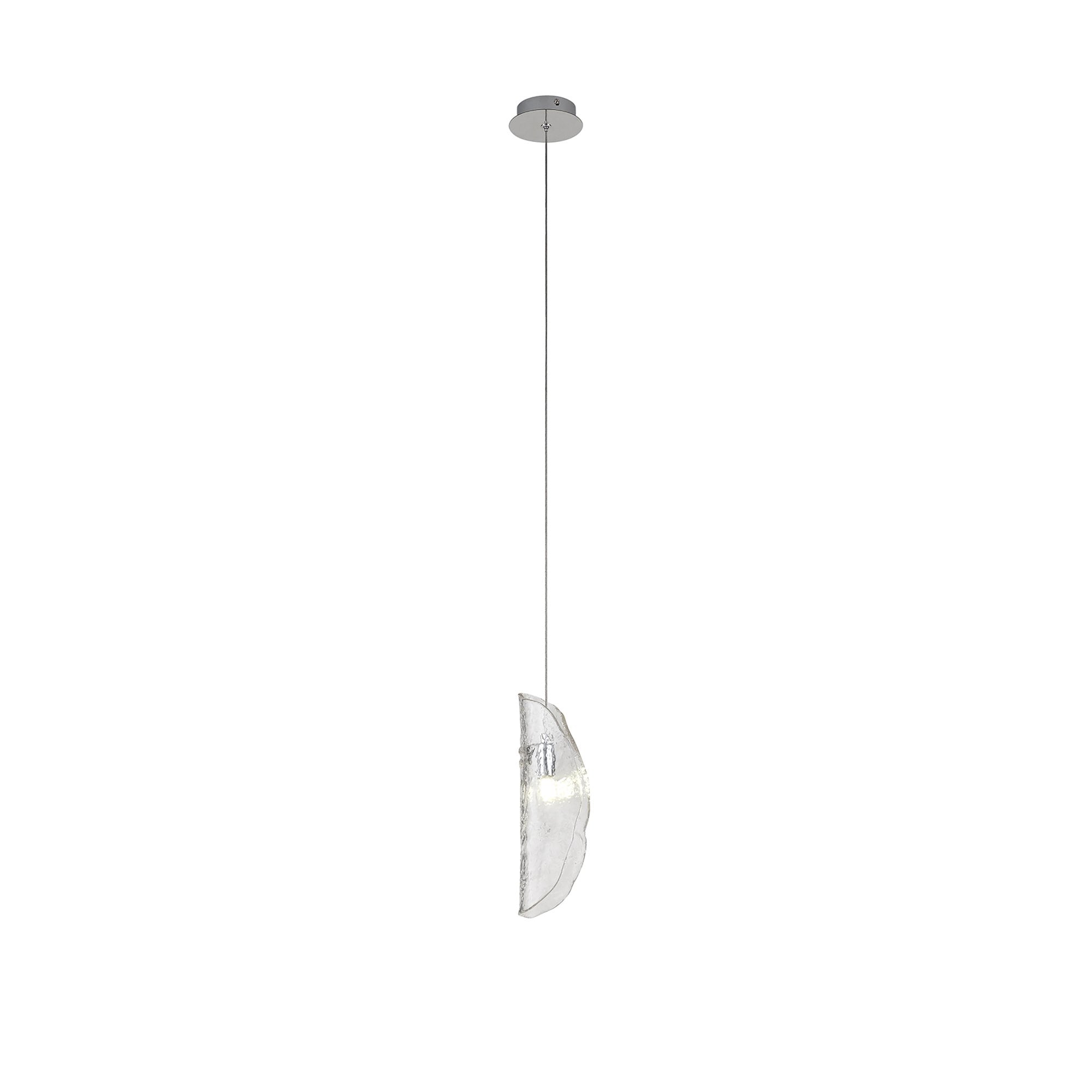 NL81899 Washington Pendant 1 Light Polished Chrome/Clear Glass