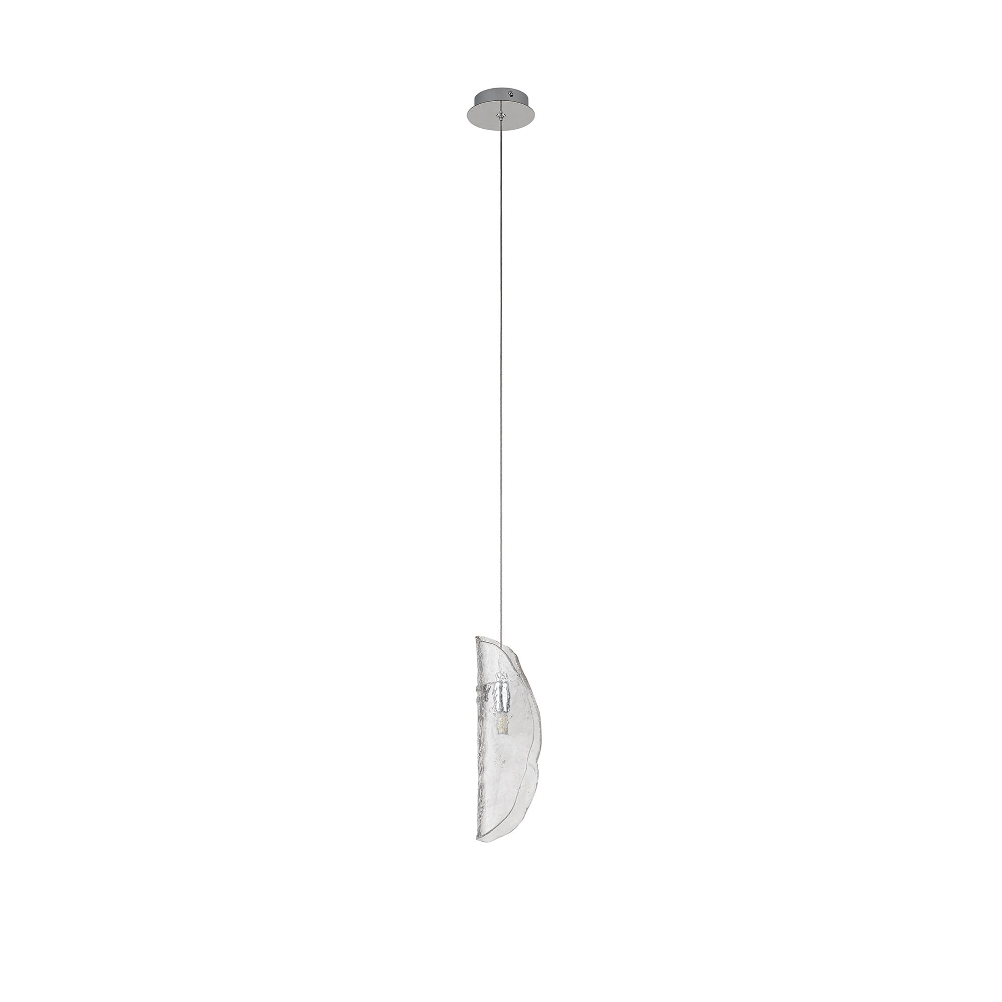 NL81899 Washington Pendant 1 Light Polished Chrome/Clear Glass