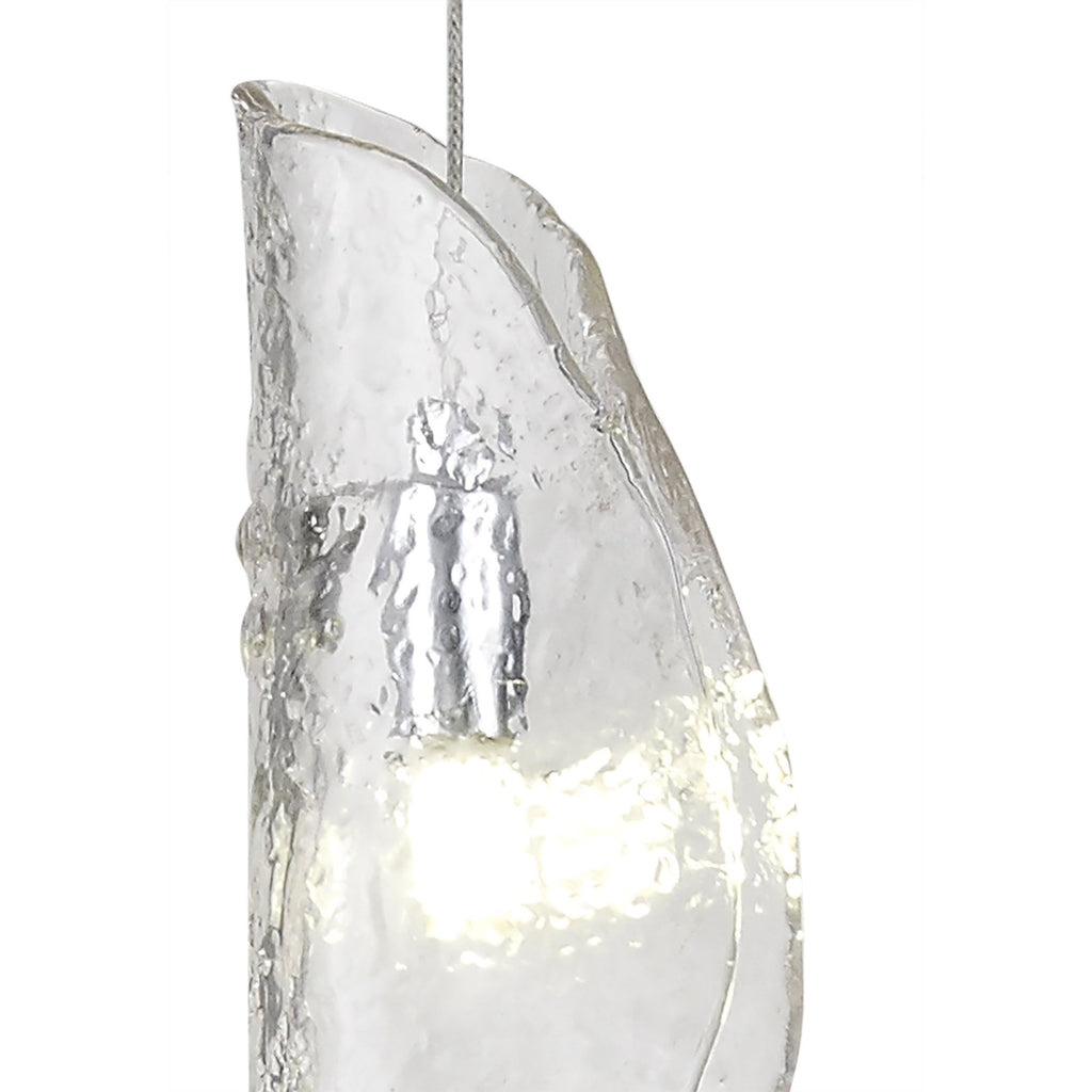 NL81899 Washington Pendant 1 Light Polished Chrome/Clear Glass
