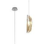 NL81909 Washington Pendant 1 Light Polished Chrome/Amber Glass