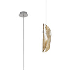 NL81909 Washington Pendant 1 Light Polished Chrome/Amber Glass