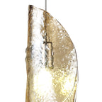 NL81909 Washington Pendant 1 Light Polished Chrome/Amber Glass