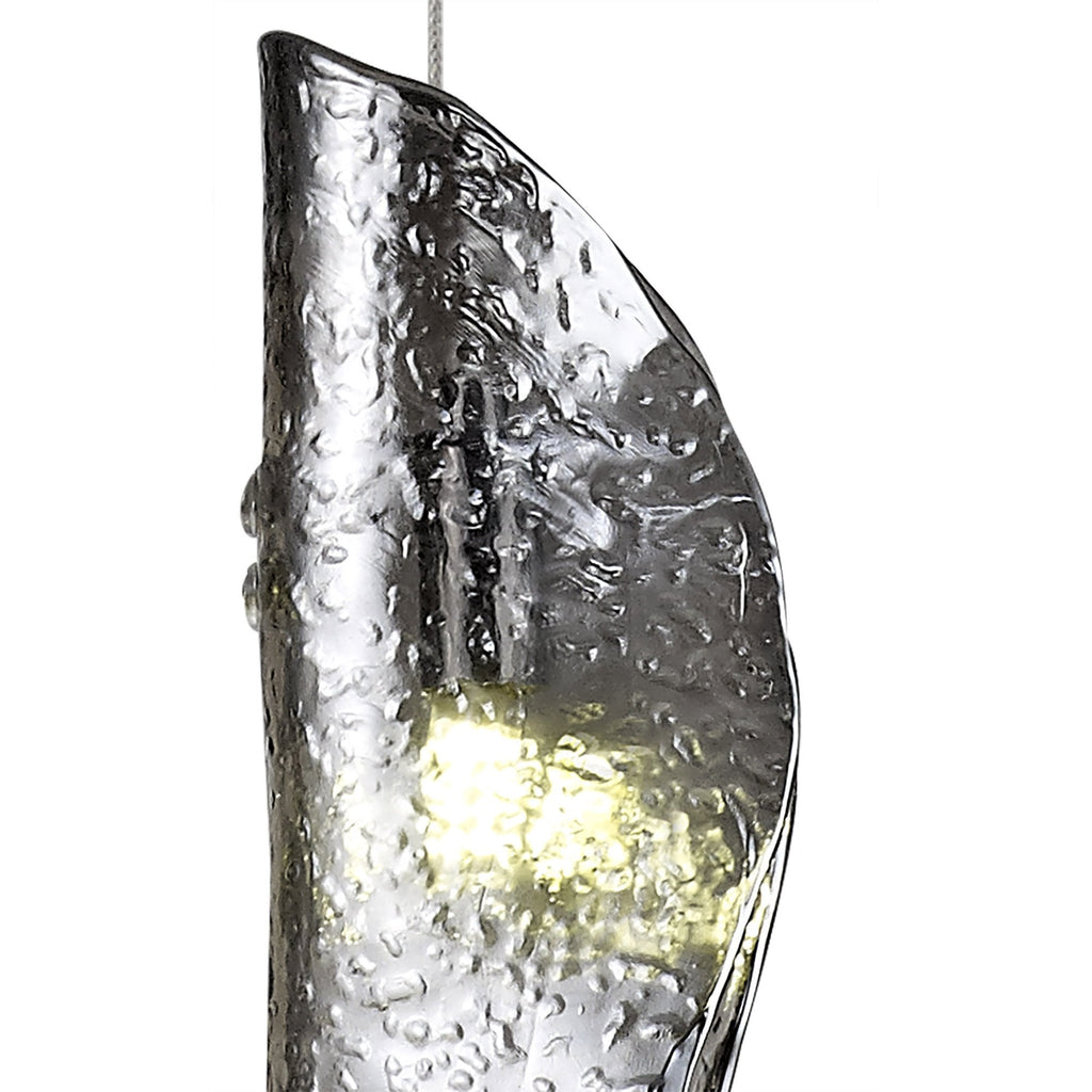 NL81919 Washington Pendant 1 Light Polished Chrome/Smoked Glass