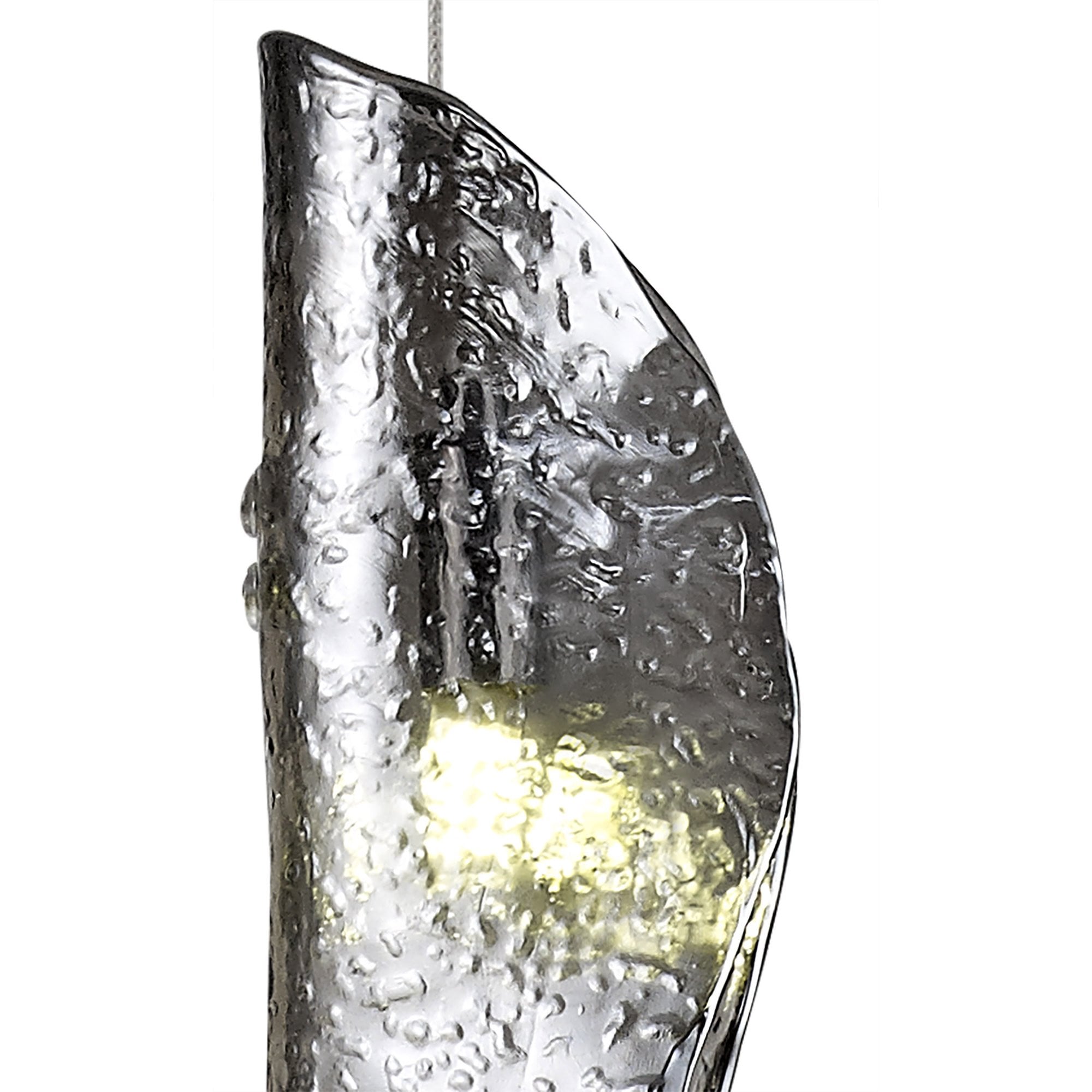 NL81919 Washington Pendant 1 Light Polished Chrome/Smoked Glass