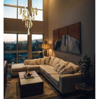 NL81929 Taki Pendant 1 Light Brass/Polished Chrome & Cognac Glass
