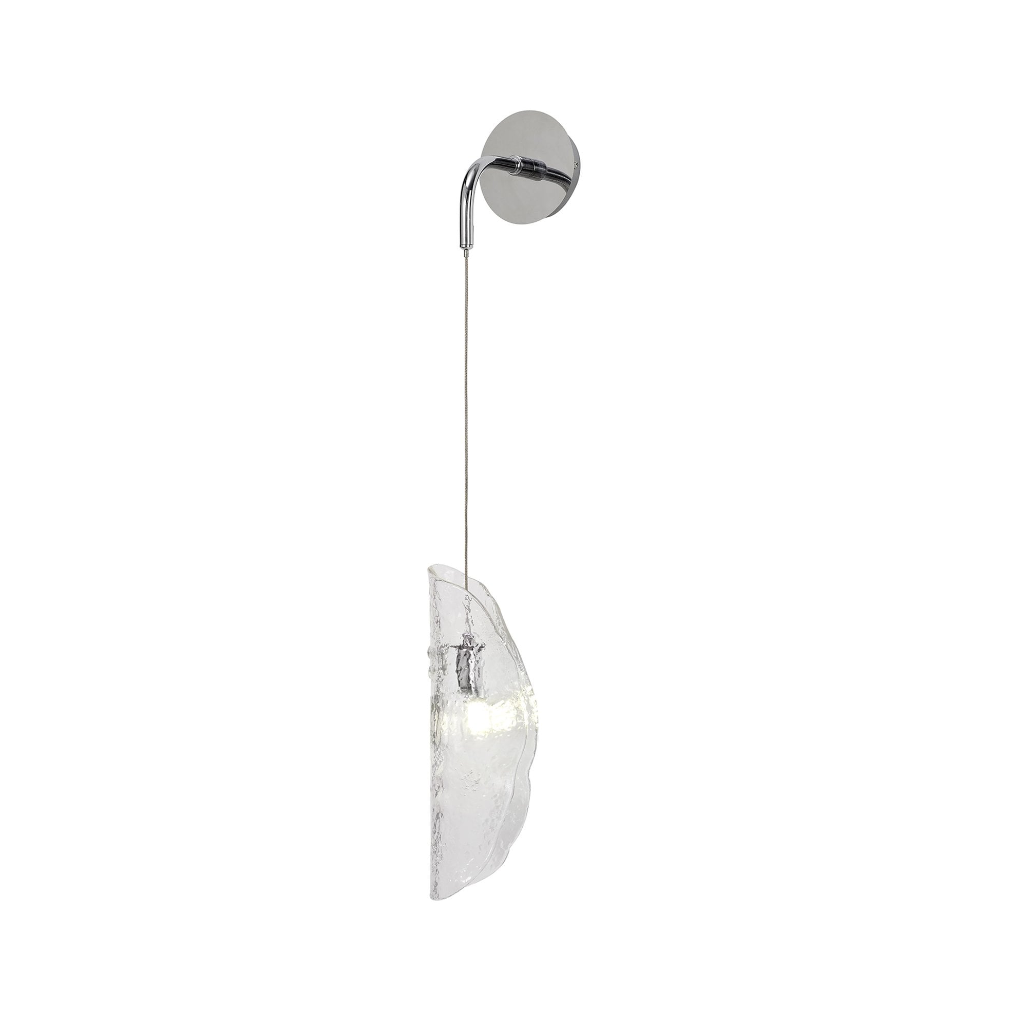NL81939 Washington Wall Light 1 Light Polished Chrome/Clear Glass