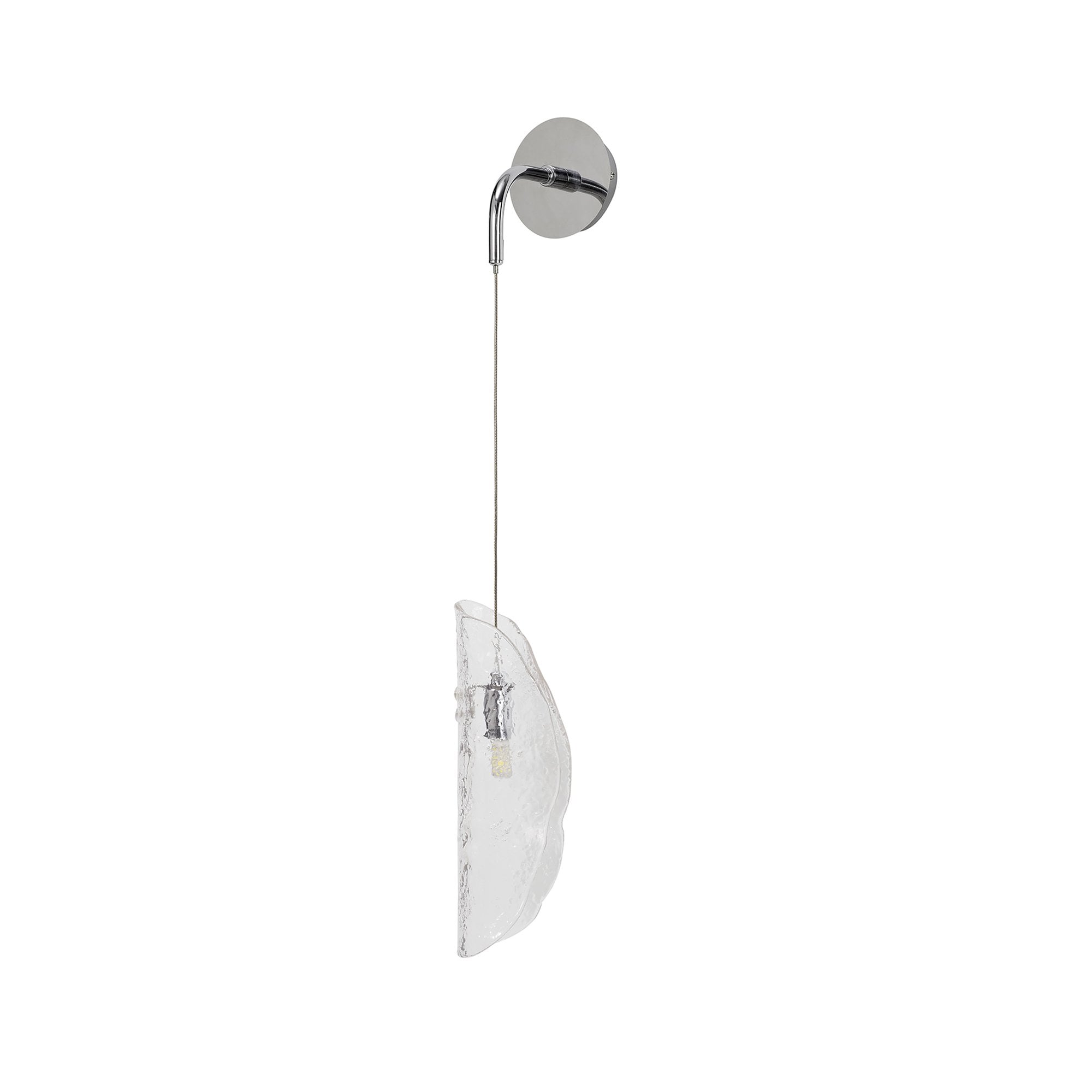 NL81939 Washington Wall Light 1 Light Polished Chrome/Clear Glass