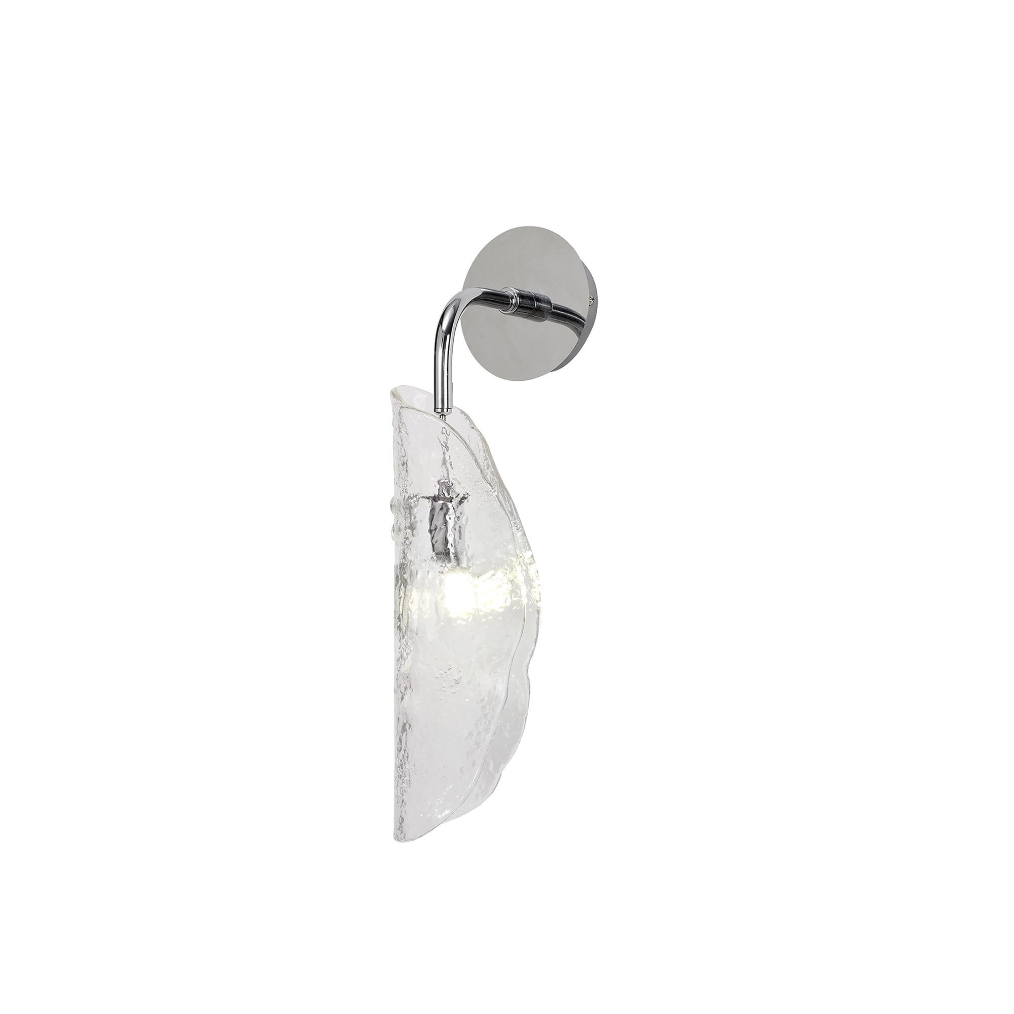 NL81939 Washington Wall Light 1 Light Polished Chrome/Clear Glass