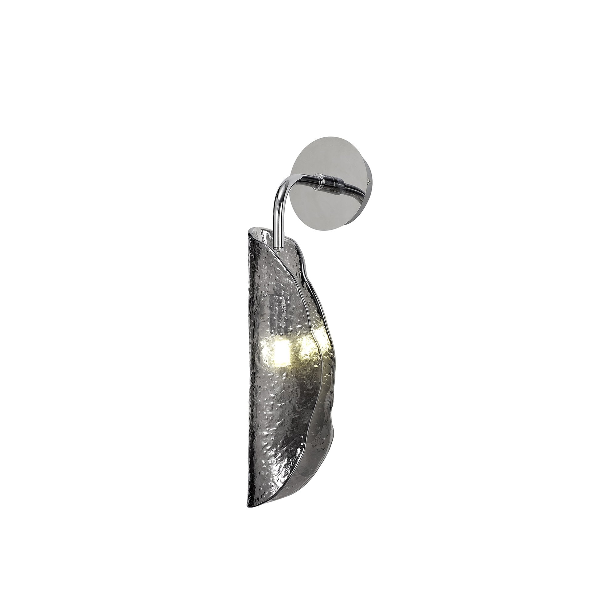 NL81959 Washington Wall Light 1 Light Polished Chrome/Smoked Glass