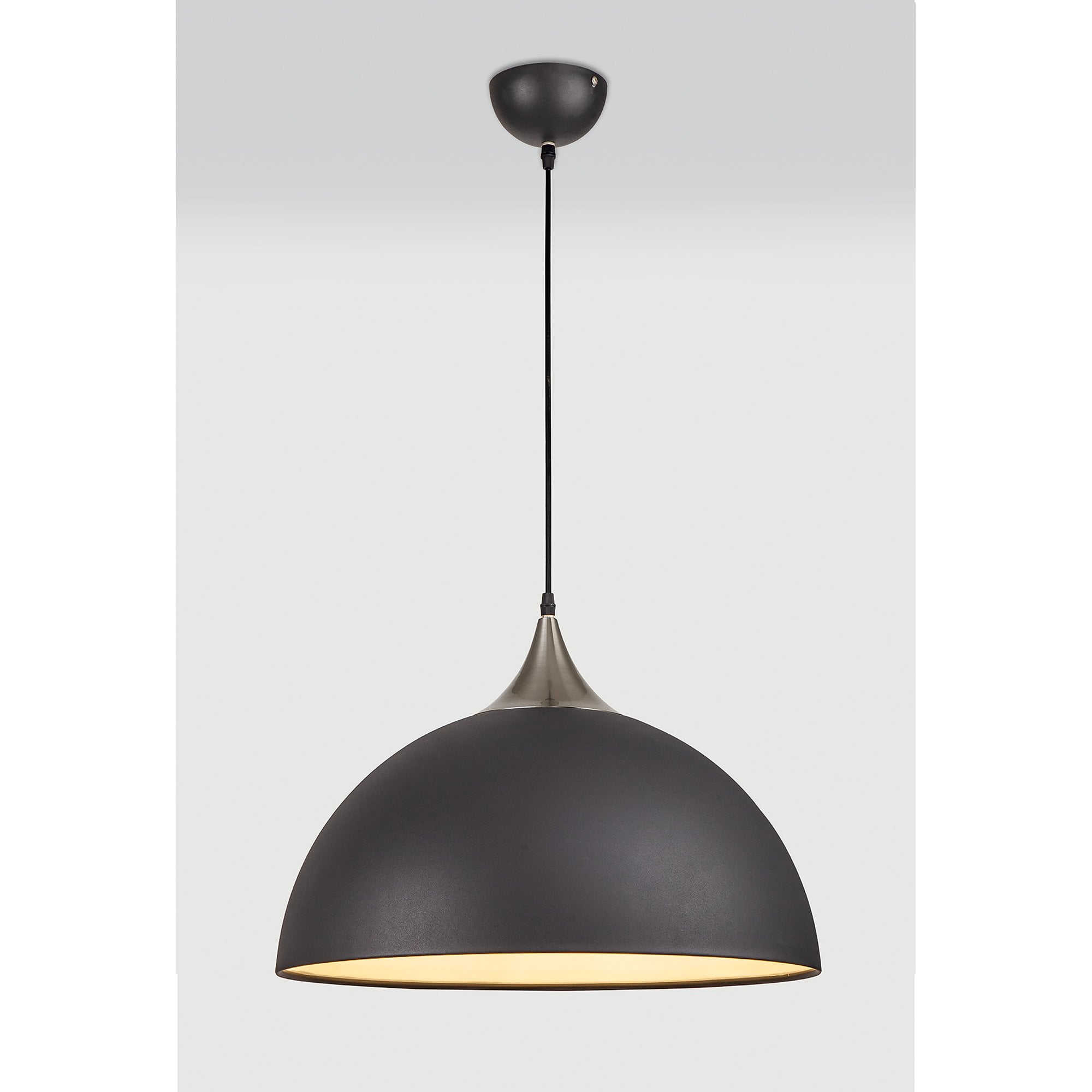 NL81989 Ava 50cm Large Pendant Graphite/Satin Nickel