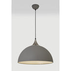 NL81999 Ava 50cm Large Pendant Sand Grey/Satin Nickel