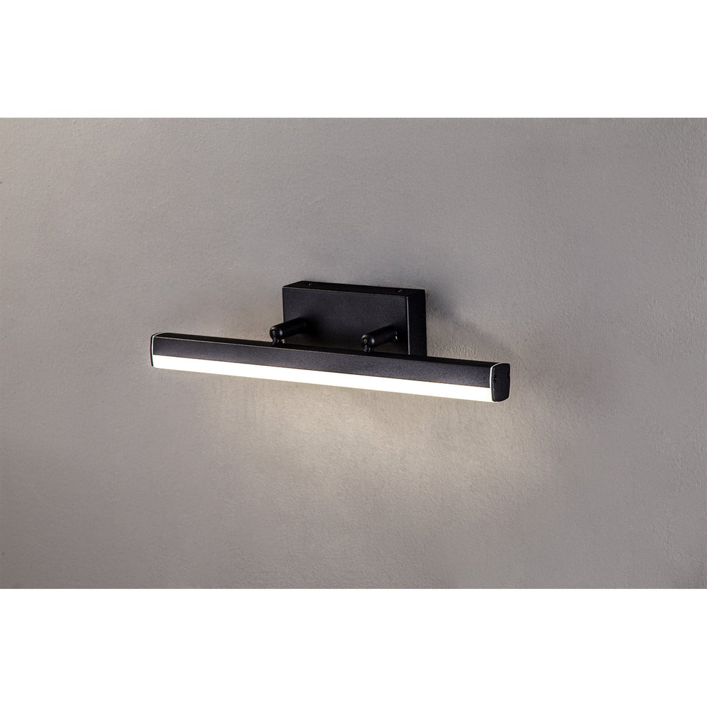 NL82119 Alfie Bathroom LED Wall Lamp Small Adjustable Sand Black